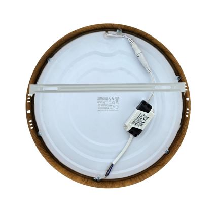 LED-kattovalaisin RING LED/24W/230V 4200K halkaisija 28,5 cm ruskea