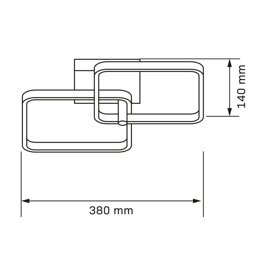 LED-kattovalaisin ROBERT LED/25W/230V 25x38 cm musta