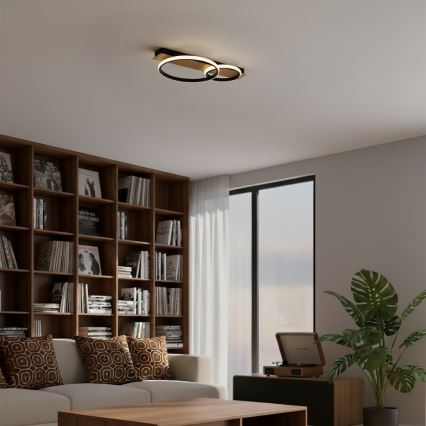 LED-kattovalaisin ROWENA LED/14W/230V musta/ruskea