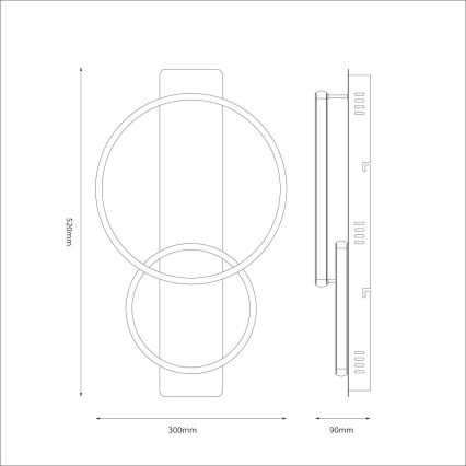 LED-kattovalaisin ROWENA LED/14W/230V musta/ruskea