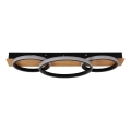 LED-kattovalaisin ROWENA LED/18W/230V musta/ruskea