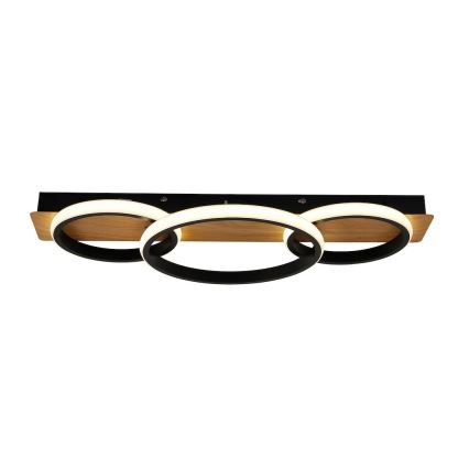 LED-kattovalaisin ROWENA LED/18W/230V musta/ruskea