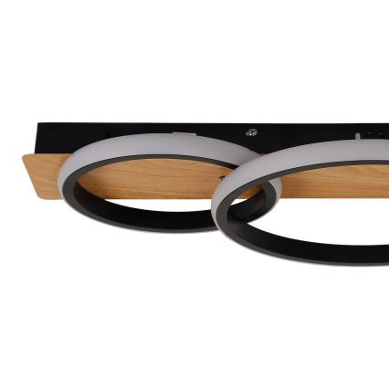 LED-kattovalaisin ROWENA LED/18W/230V musta/ruskea