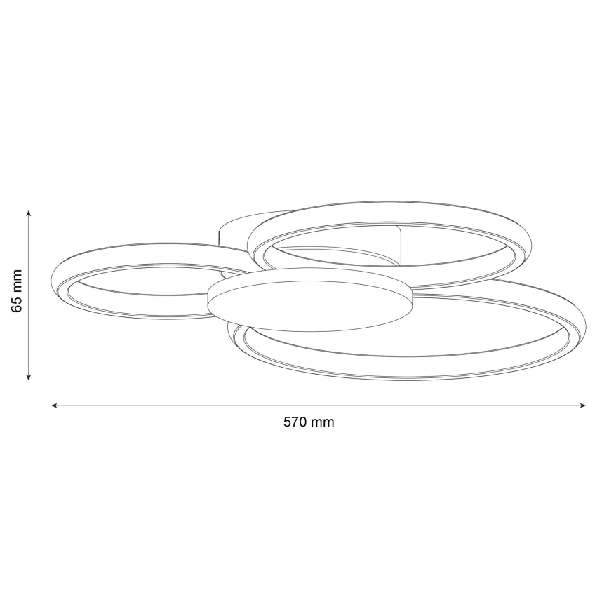 LED-kattovalaisin SABINA LED/38W/230V kumipuu