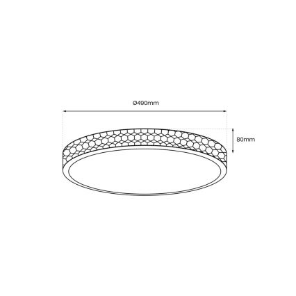 LED-kattovalaisin SHINY LED/34W/230V läpinäkyvä