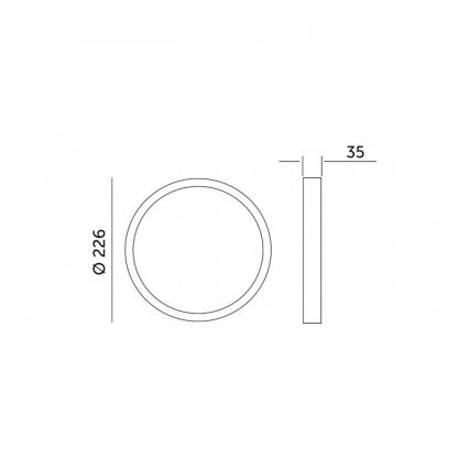 LED-kattovalaisin SIGARO LED/24W/230V 3000/4000/6500K Ø 22 cm valkoinen