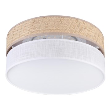 LED-kattovalaisin SIRJA BOHO LED/20W/230V 4000K halkaisija 35 cm beige/valkoinen