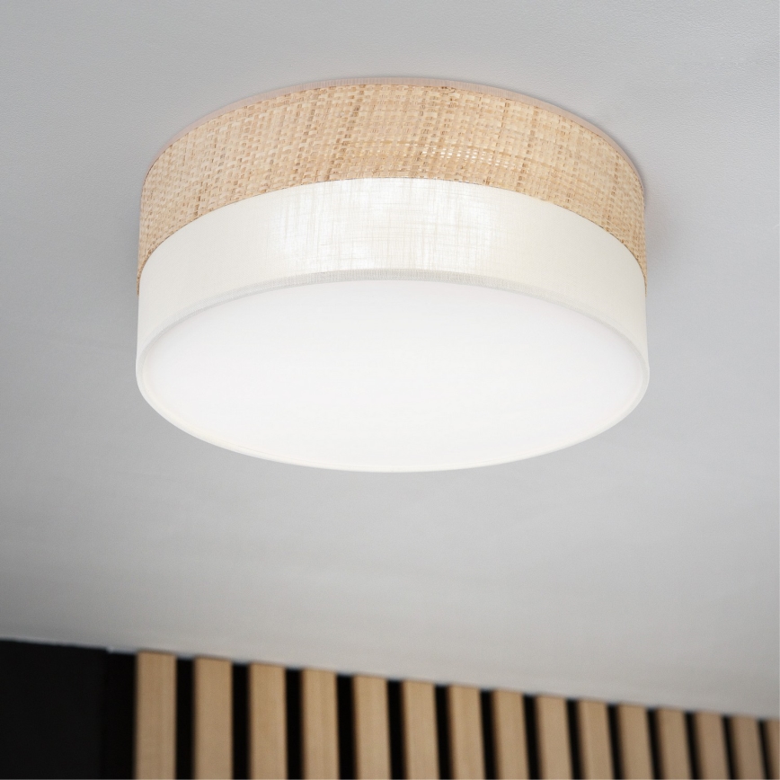 LED-kattovalaisin SIRJA BOHO LED/20W/230V 4000K halkaisija 35 cm beige/kermanvärinen