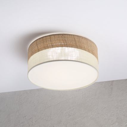 LED-kattovalaisin SIRJA BOHO LED/20W/230V 4000K halkaisija 35 cm beige/kermanvärinen