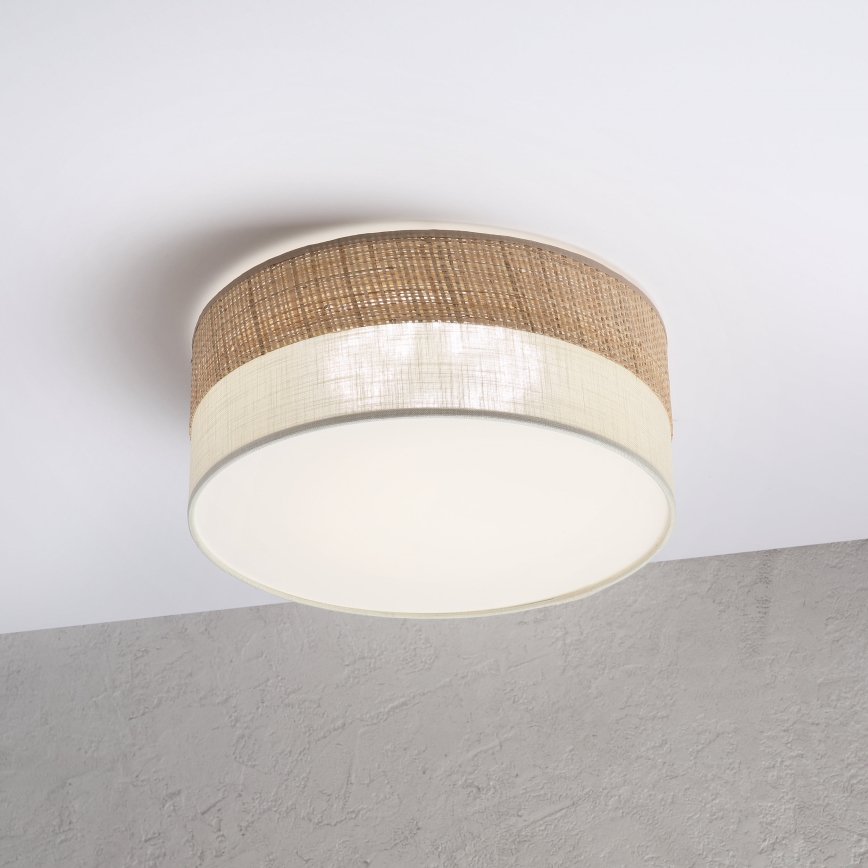 LED-kattovalaisin SIRJA BOHO LED/20W/230V 4000K halkaisija 35 cm beige/kermanvärinen