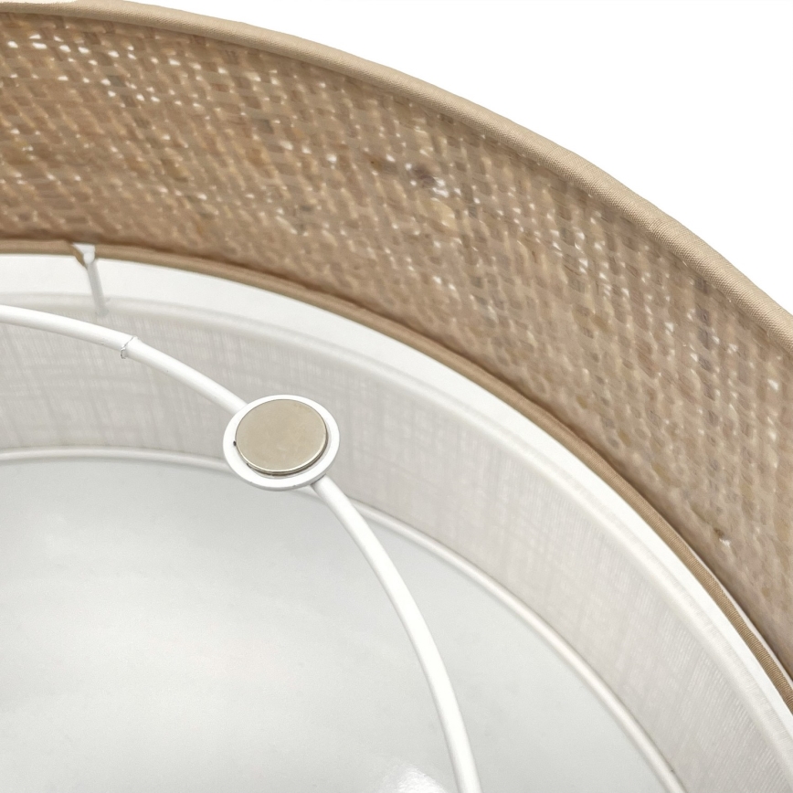 LED-kattovalaisin SIRJA BOHO LED/20W/230V 4000K halkaisija 35 cm beige/valkoinen