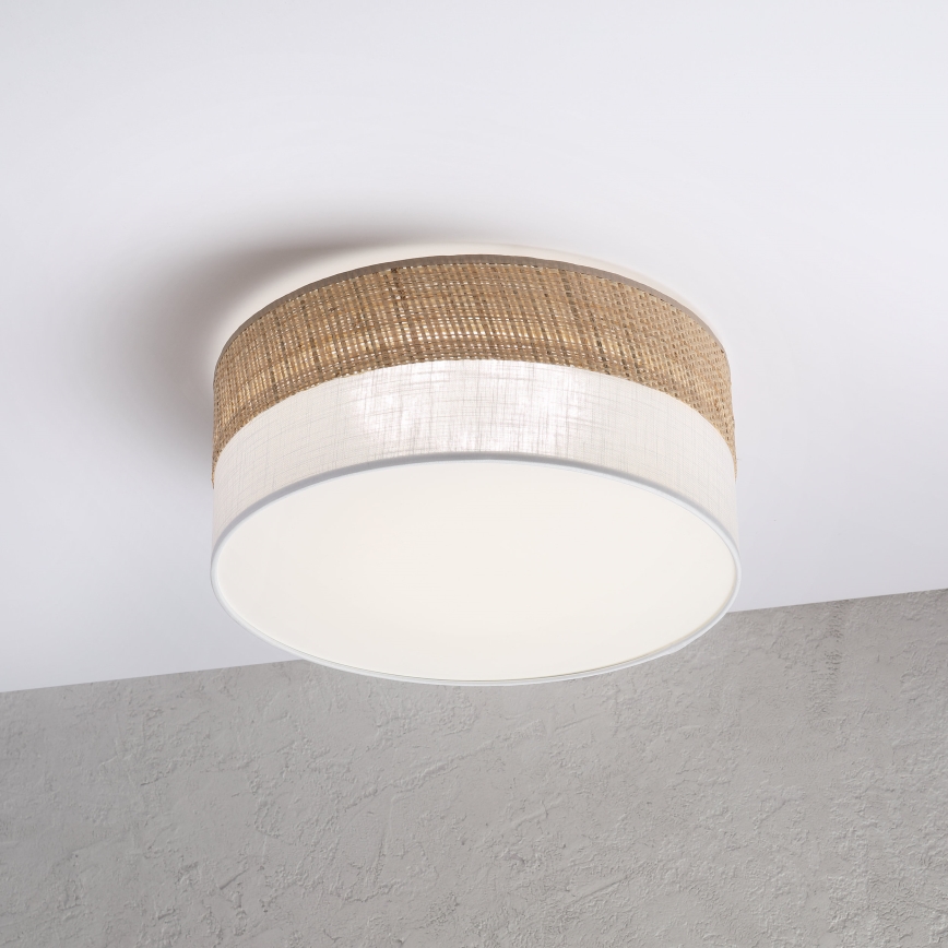 LED-kattovalaisin SIRJA BOHO LED/20W/230V 4000K halkaisija 35 cm beige/valkoinen