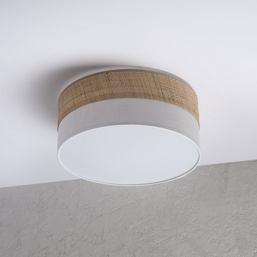 LED-kattovalaisin SIRJA BOHO LED/20W/230V 4000K halkaisija 35 cm beige/valkoinen