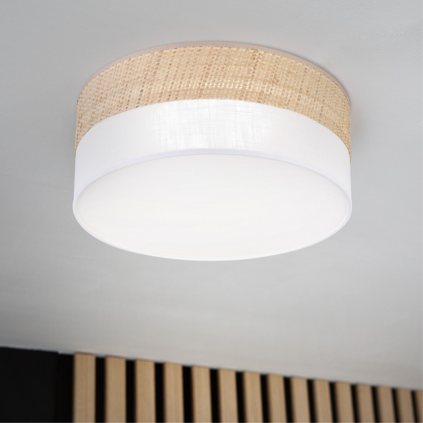 LED-kattovalaisin SIRJA BOHO LED/20W/230V 4000K halkaisija 35 cm beige/valkoinen