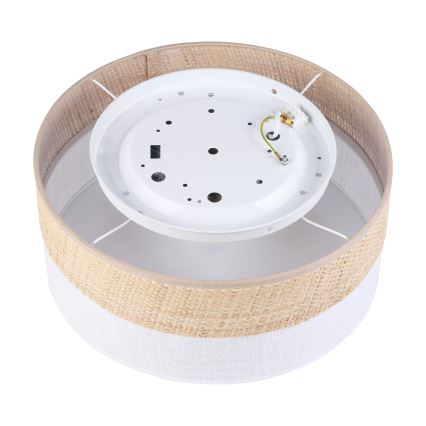 LED-kattovalaisin SIRJA BOHO LED/20W/230V 4000K halkaisija 35 cm beige/valkoinen