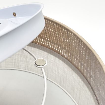 LED-kattovalaisin SIRJA BOHO LED/20W/230V 4000K halkaisija 35 cm beige/valkoinen