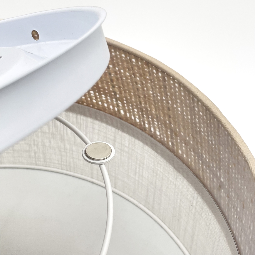 LED-kattovalaisin SIRJA BOHO LED/20W/230V 4000K halkaisija 35 cm beige/valkoinen