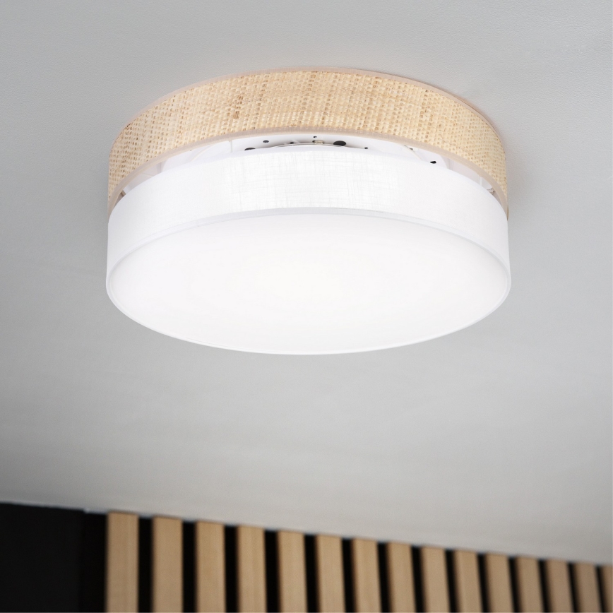 LED-kattovalaisin SIRJA BOHO LED/36W/230V 4000K halkaisija 45 cm beige/valkoinen