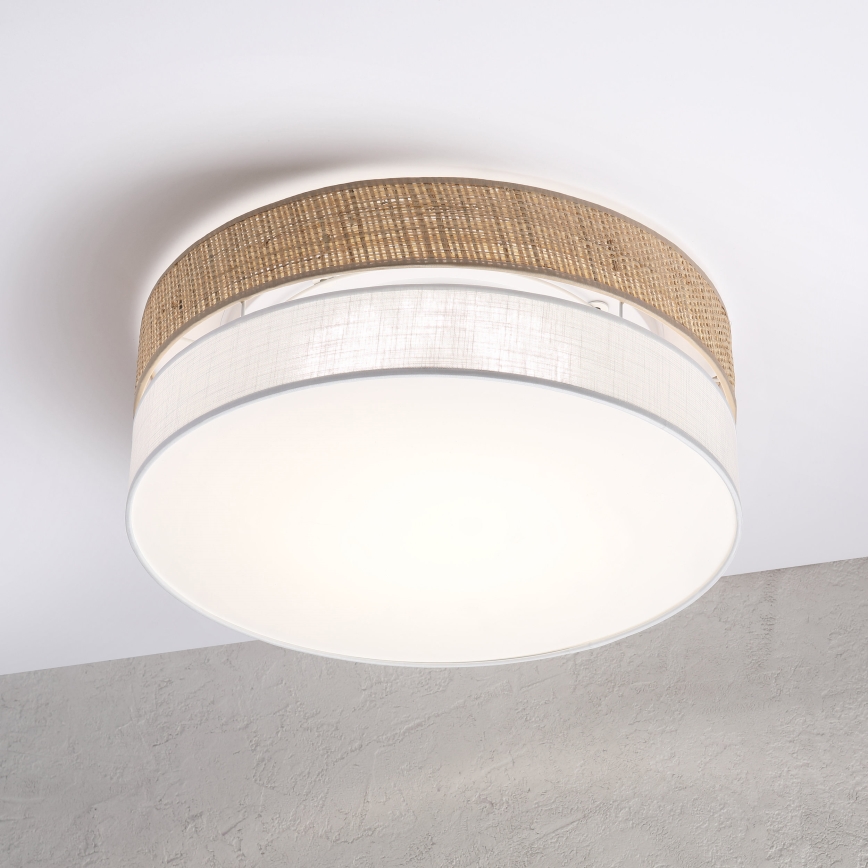 LED-kattovalaisin SIRJA BOHO LED/36W/230V 4000K halkaisija 45 cm beige/valkoinen