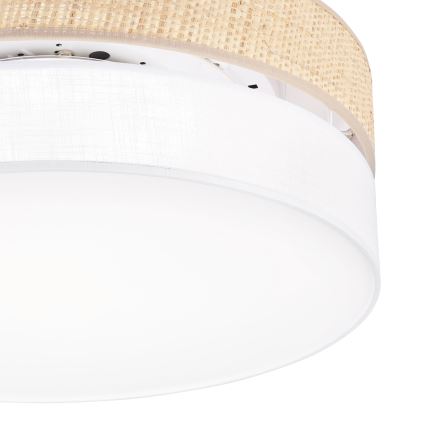 LED-kattovalaisin SIRJA BOHO LED/36W/230V 4000K halkaisija 45 cm beige/valkoinen