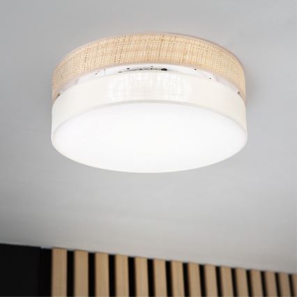 LED-kattovalaisin SIRJA BOHO LED/36W/230V 4000K Ø 45 cm beige/kerma