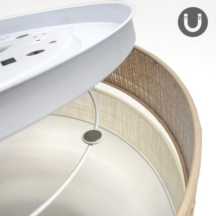 LED-kattovalaisin SIRJA BOHO LED/36W/230V 4000K Ø 45 cm beige/kerma