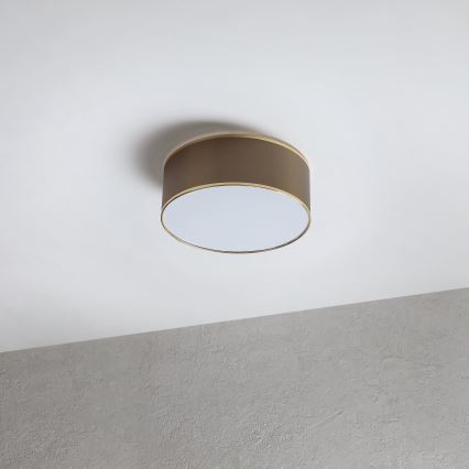 LED-kattovalaisin SIRJA LED/20W/230V 4000K halkaisija 35 cm ruskea/kulta