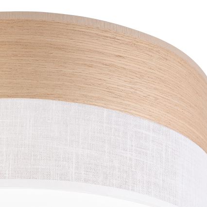 LED-kattovalaisin SIRJA WOOD LED/20W/230V halkaisija 35 cm valkoinen/tammi