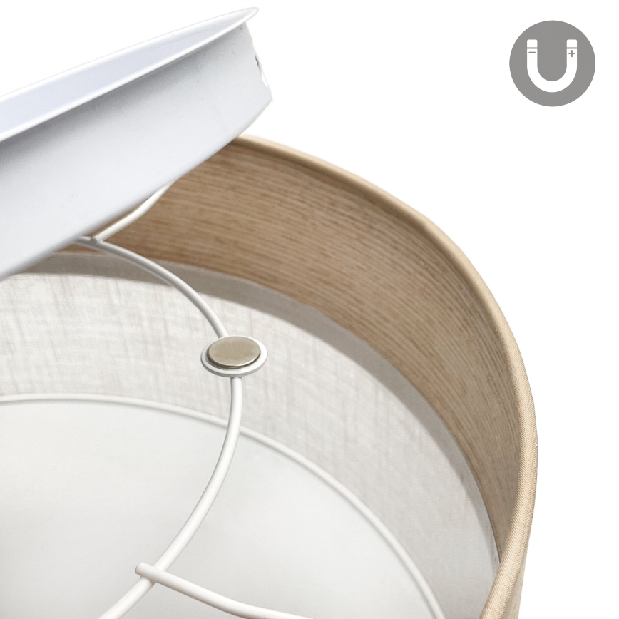 LED-kattovalaisin SIRJA WOOD LED/20W/230V halkaisija 35 cm valkoinen/tammi