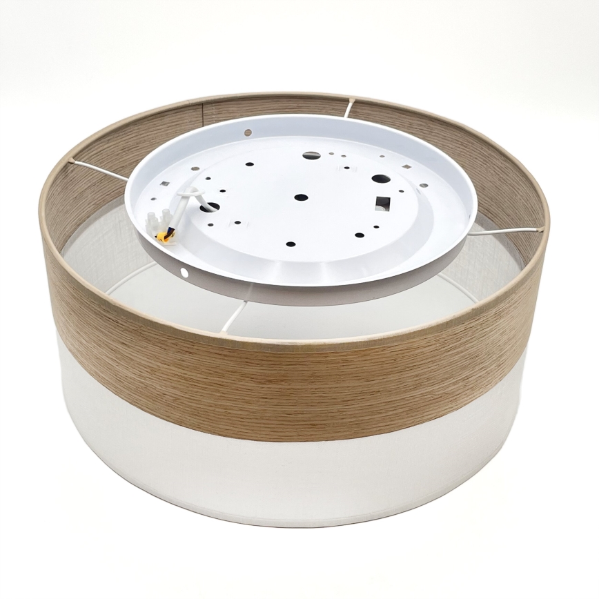 LED-kattovalaisin SIRJA WOOD LED/20W/230V halkaisija 35 cm valkoinen/tammi