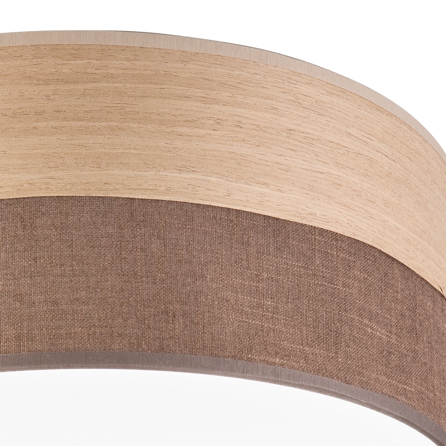 LED-kattovalaisin SIRJA WOOD LED/36W/230V halkaisija 45 cm ruskea/tammi