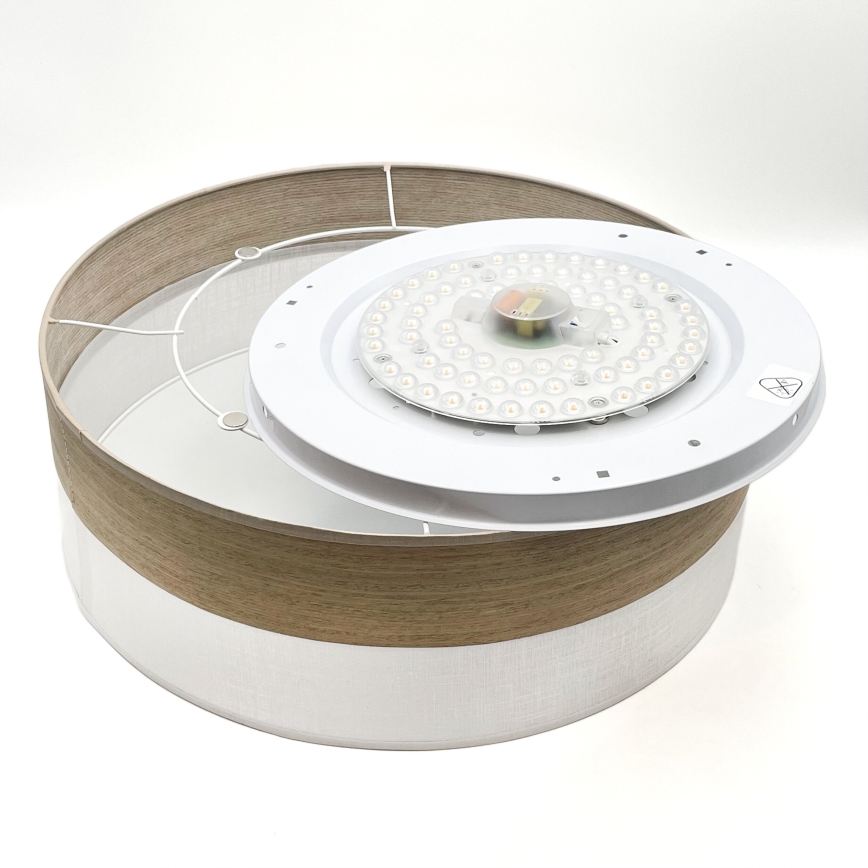 LED-kattovalaisin SIRJA WOOD LED/36W/230V halkaisija 45 cm valkoinen/tammi