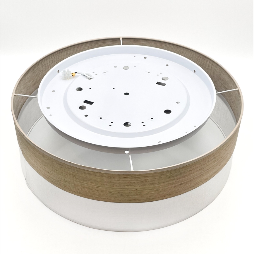 LED-kattovalaisin SIRJA WOOD LED/36W/230V halkaisija 45 cm valkoinen/tammi