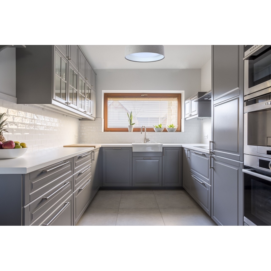 LED Himmennettävä kattovalaisin SMART GALAXY LED/24W/230V d. 45 cm 2700-6500K Wi-Fi Tuya harmaa/valkoinen + kaukosäädin