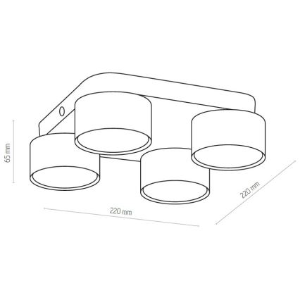 LED-kattovalaisin SPACE 4xGX53/15W/230V valkoinen