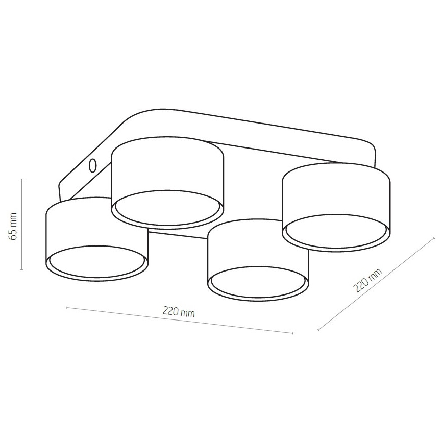 LED-kattovalaisin SPACE 4xGX53/15W/230V valkoinen