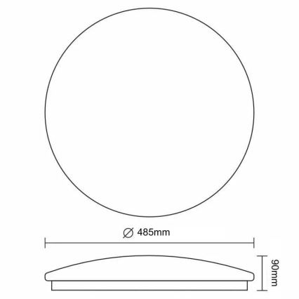 Himmennettävä LED-kattovalaisin STAR LED/48W/230V 3000-6500K + kauko-ohjaus