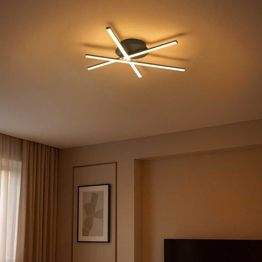 LED-kattovalaisin STICK LED/12W/230V musta