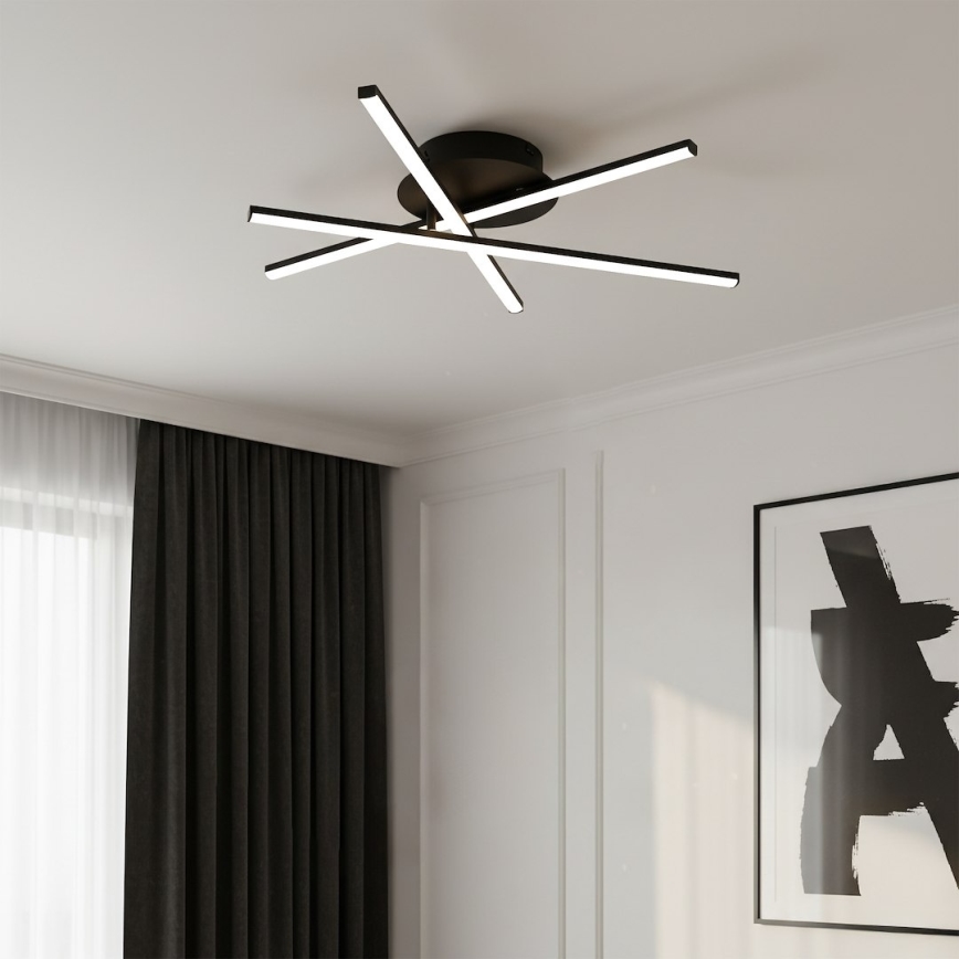 LED-kattovalaisin STICK LED/12W/230V musta