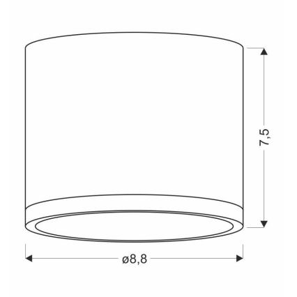 LED-kattovalaisin TUBA LED/9W/230V