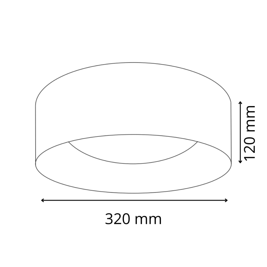 LED-kattovalaisin TULUZA LED/18W/230V halkaisija 32 cm musta