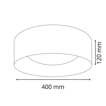 LED-kattovalaisin TULUZA LED/24W/230V halkaisija 40 cm musta