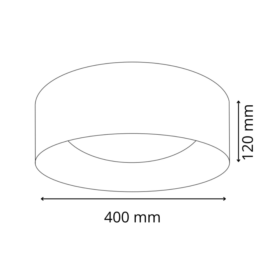 LED-kattovalaisin TULUZA LED/24W/230V halkaisija 40 cm musta