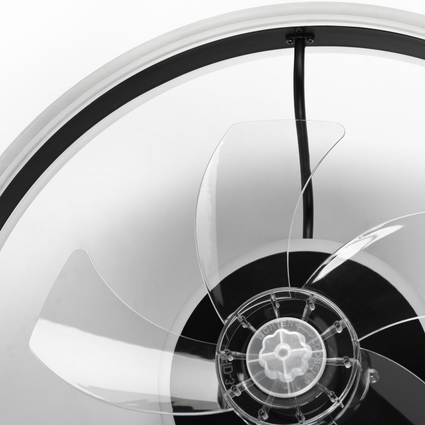 LED himmennettävä kattovalaisin tuulettimella APOLLO LED/38W/230V musta + kaukosäädin