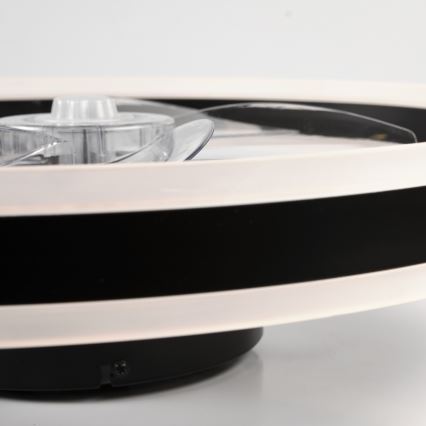 LED himmennettävä kattovalaisin tuulettimella APOLLO LED/38W/230V musta + kaukosäädin