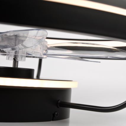 LED himmennettävä kattovalaisin tuulettimella FARGO LED/37W/230V musta + kaukosäädin