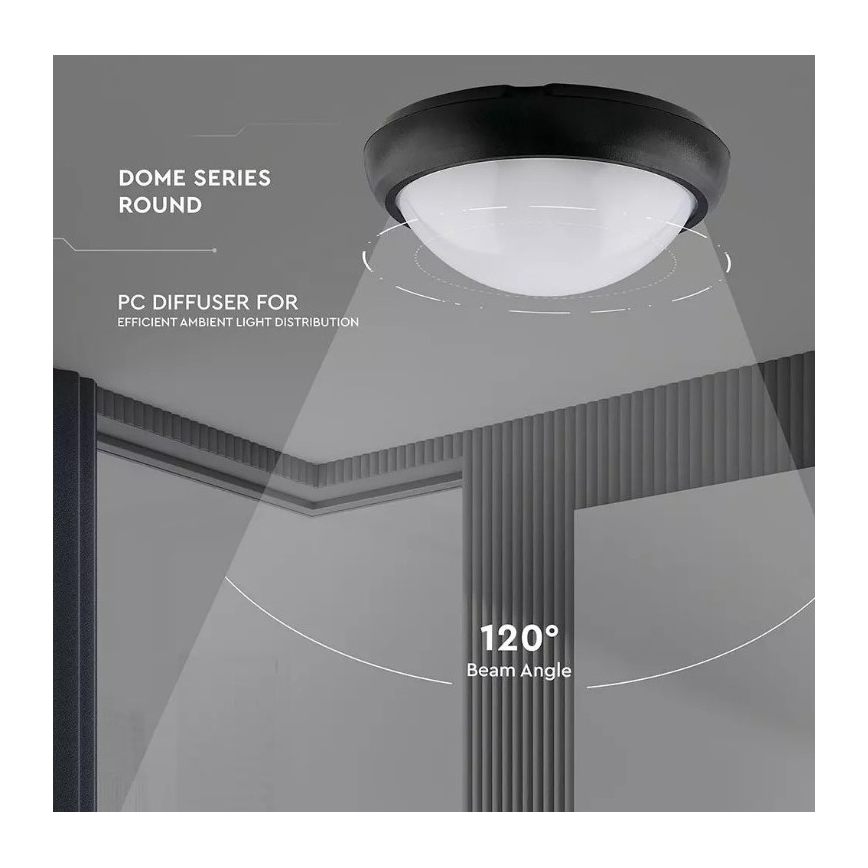 LED-kattovalaisin ulkokäyttöön LED/12W/230V IP54