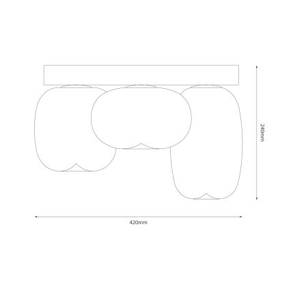 LED-kattovalaisin VASO LED/12W/230V halkaisija 42 cm kulta/savuinen