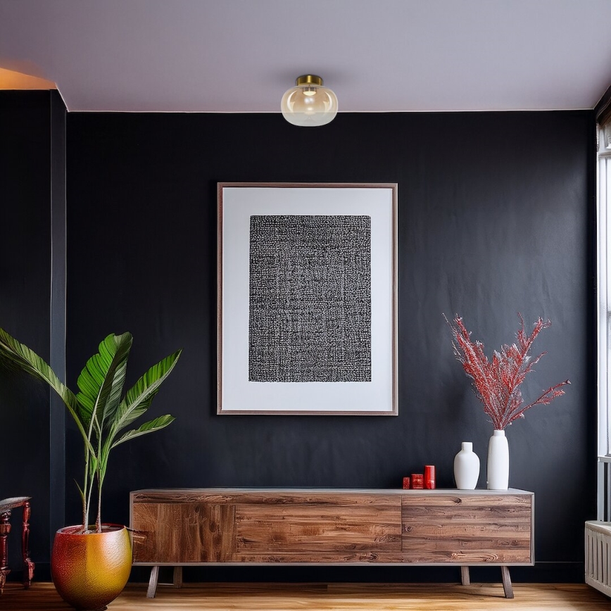 LED-kattovalaisin VASO LED/4W/230V halkaisija 18 cm kulta/savuinen