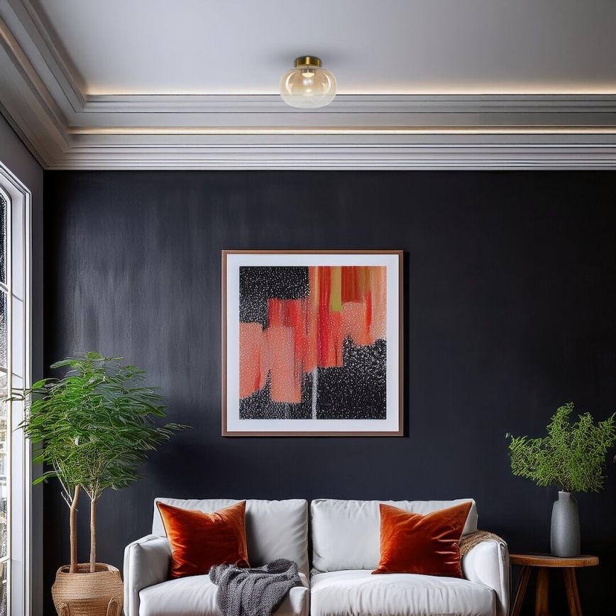 LED-kattovalaisin VASO LED/4W/230V halkaisija 18 cm kulta/savuinen